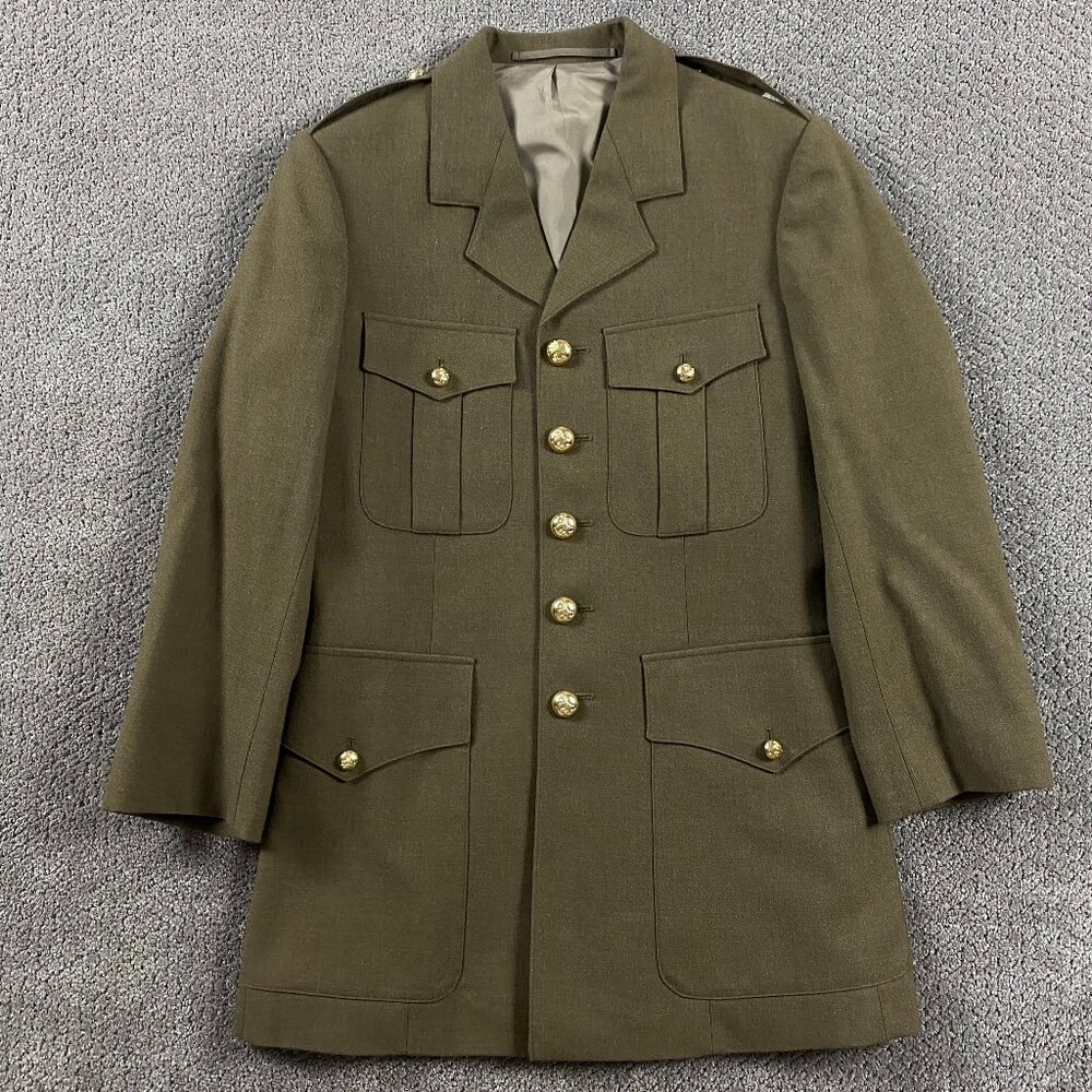 Vintage 80 1983 Belgium Belgian Military Jacket Men's 36 Army Dress Uniform Coat